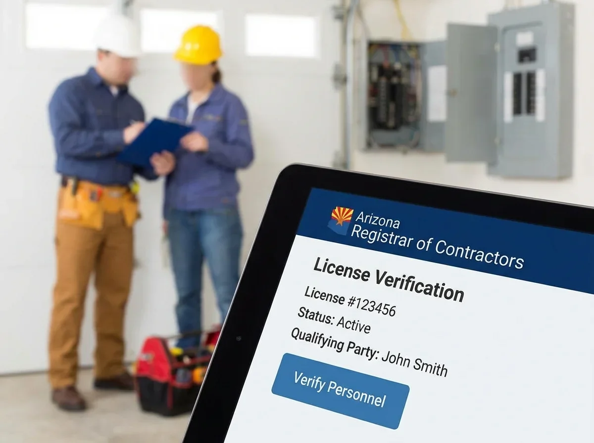 Verifying the Qualifying Party and Job-Site Workers — verify electrician license arizona