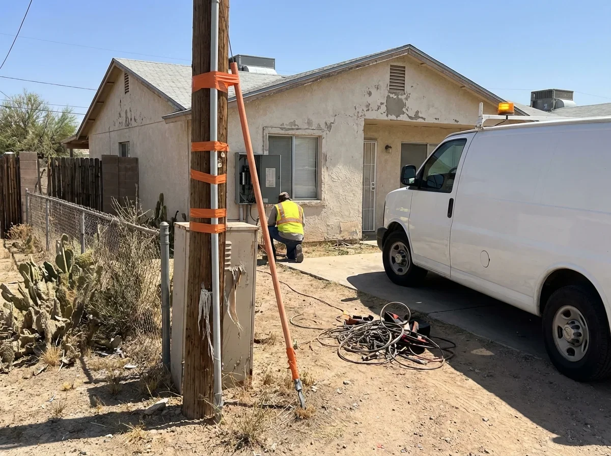 Frayed wires and cracked casings demand immediate attention from our expert electricians