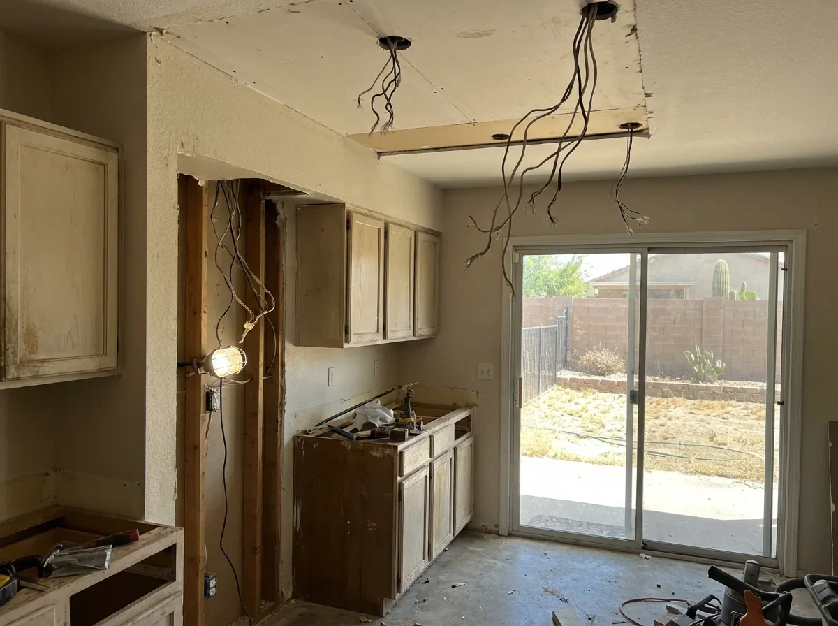 Outdated wiring and wear demand professional kitchen remodel electrical solutions