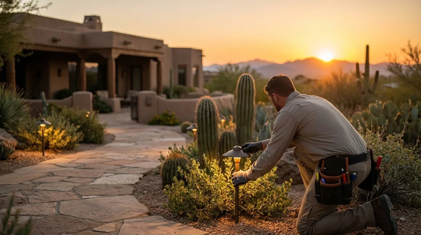 Highlighting your home's beauty with professionally installed landscape lighting solutions