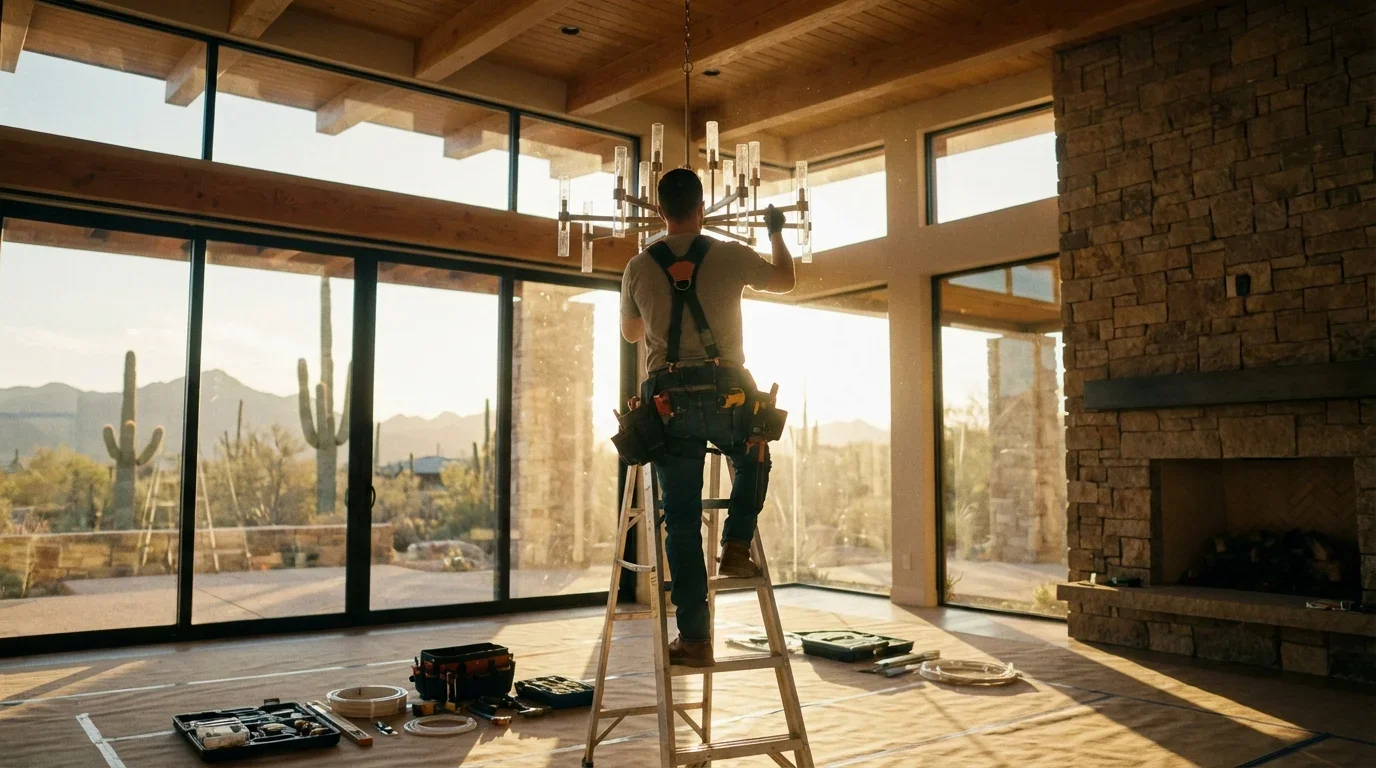 Expert light fixture installation ensuring safety and stunning illumination for every space