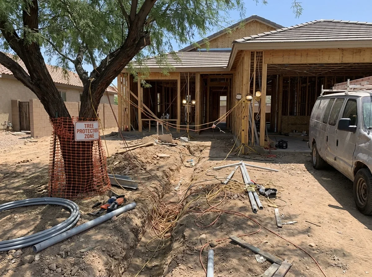 Illuminating new builds while safeguarding surrounding trees with thoughtful lighting designs