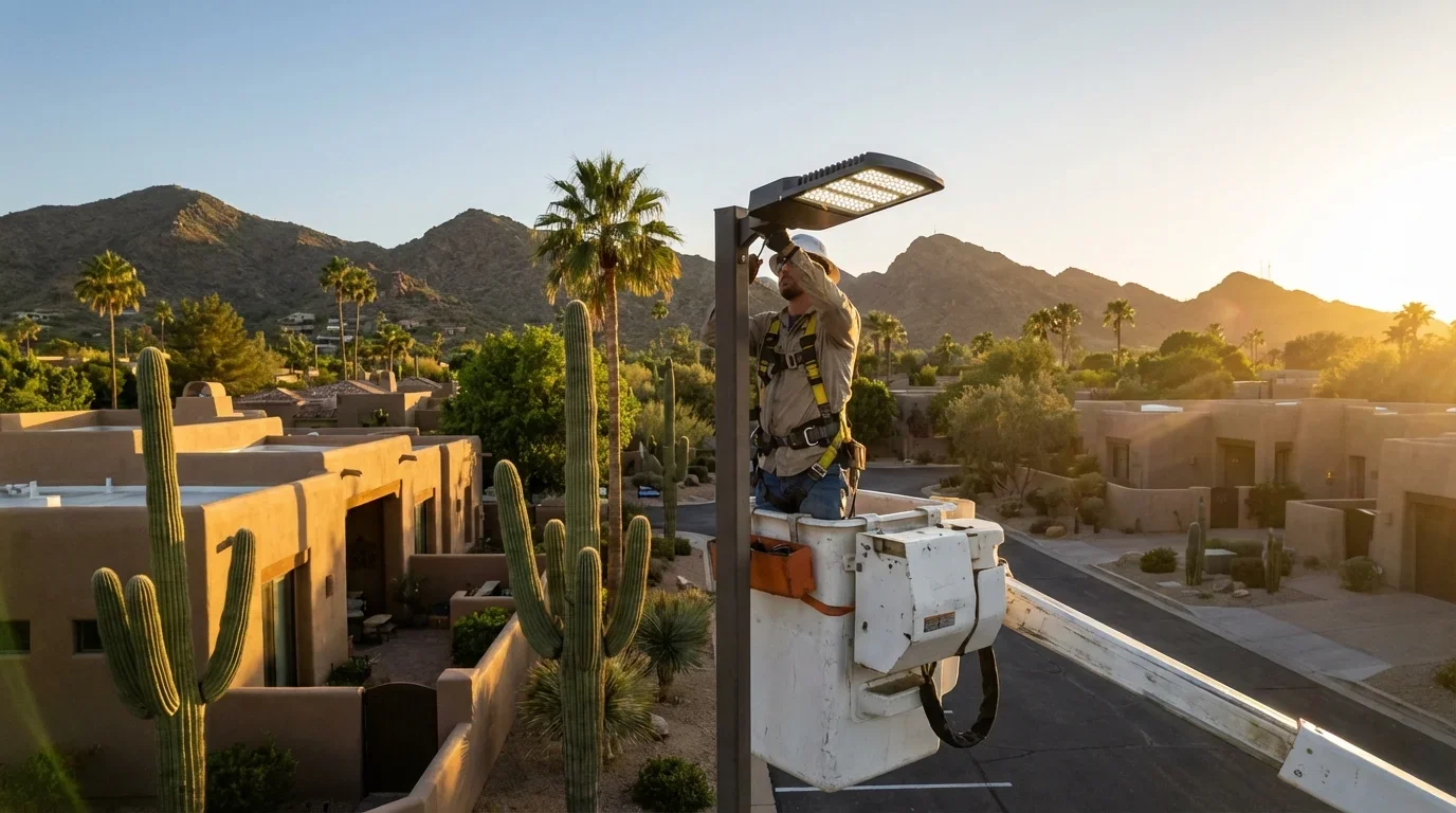 Bright, safe parking lots: Expert LED lighting installations for enhanced security and visibility